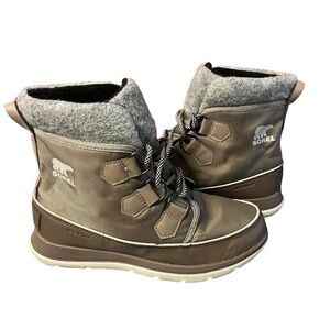 SOREL Women’s Explorer Carnival Waterproof Winter Snow Rain Felt Boots Size 7